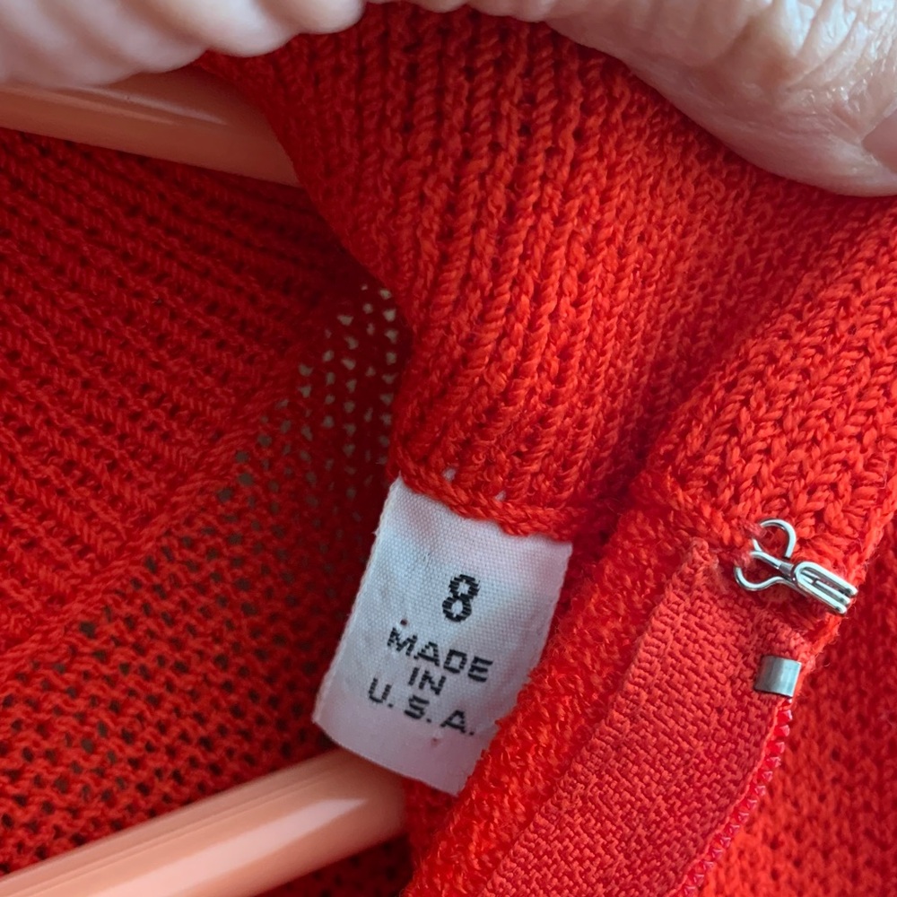 St. John Sport by Marie Gray Vibrant Red Long Sleeve Dress - Picture 5 of 5